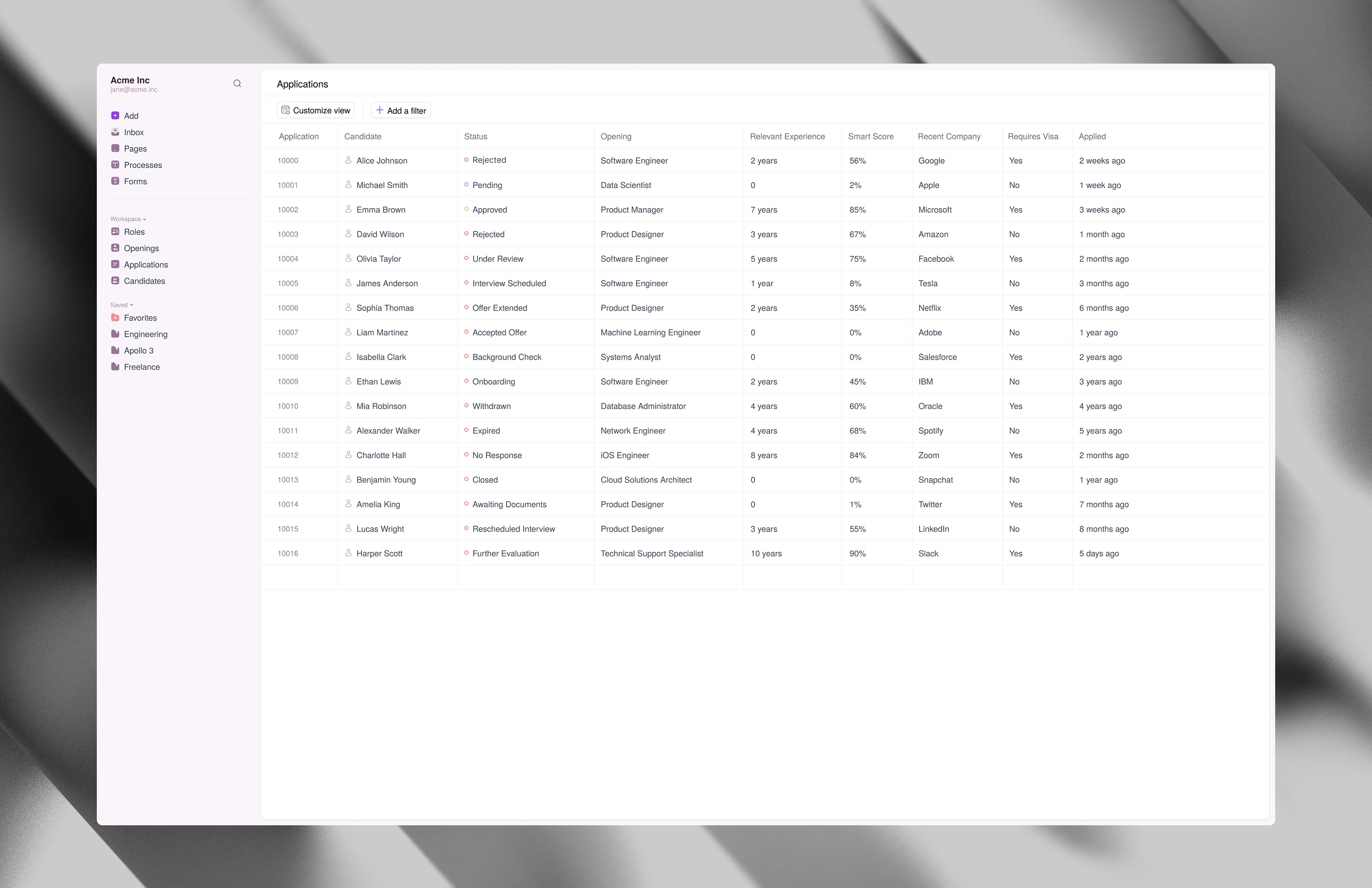 Ornelle hiring workflow